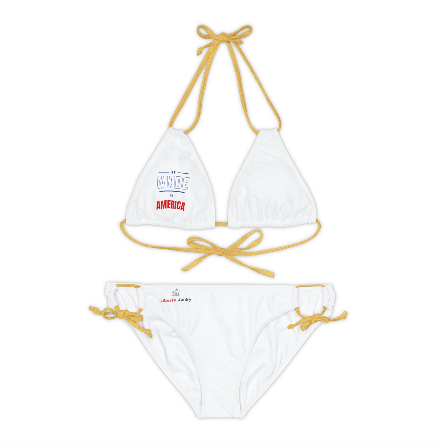 Made In America Strappy Bikini Set (AOP)