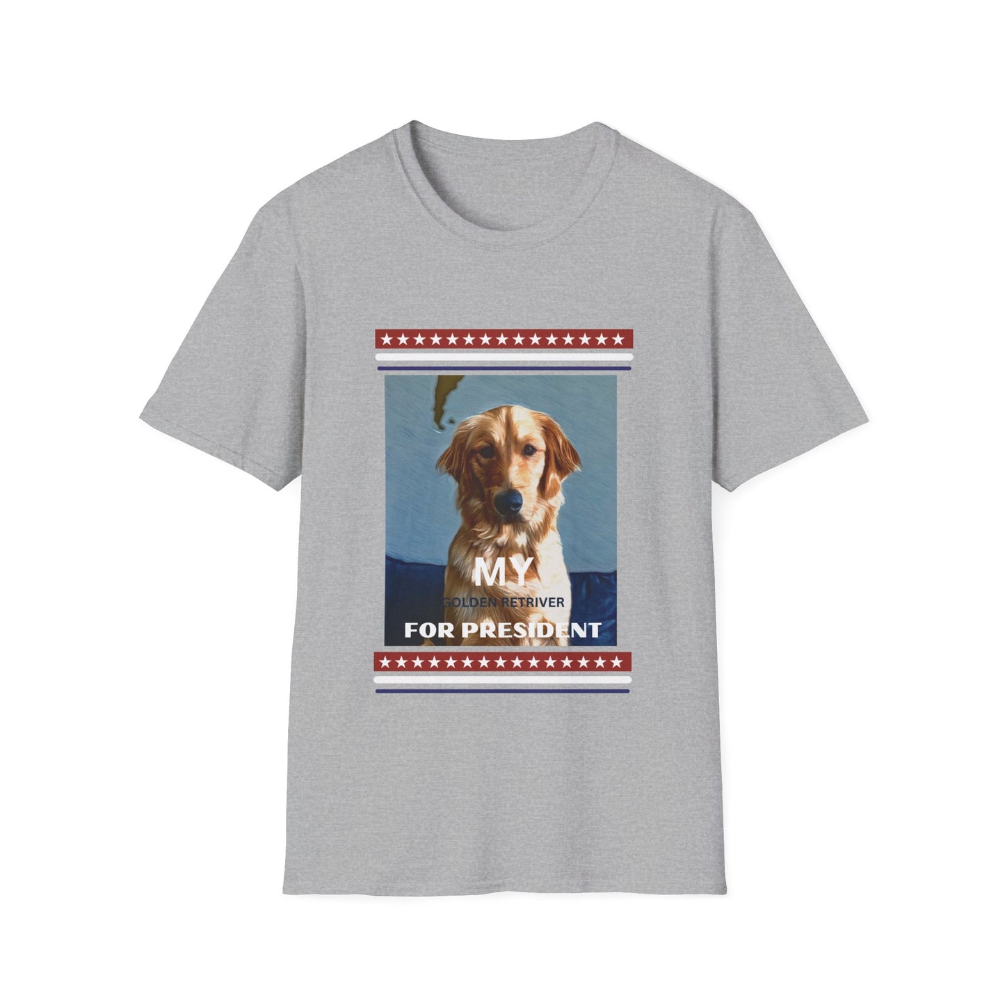 Golden Retriever for President Unisex Softstyle T-Shirt - Puppy Party