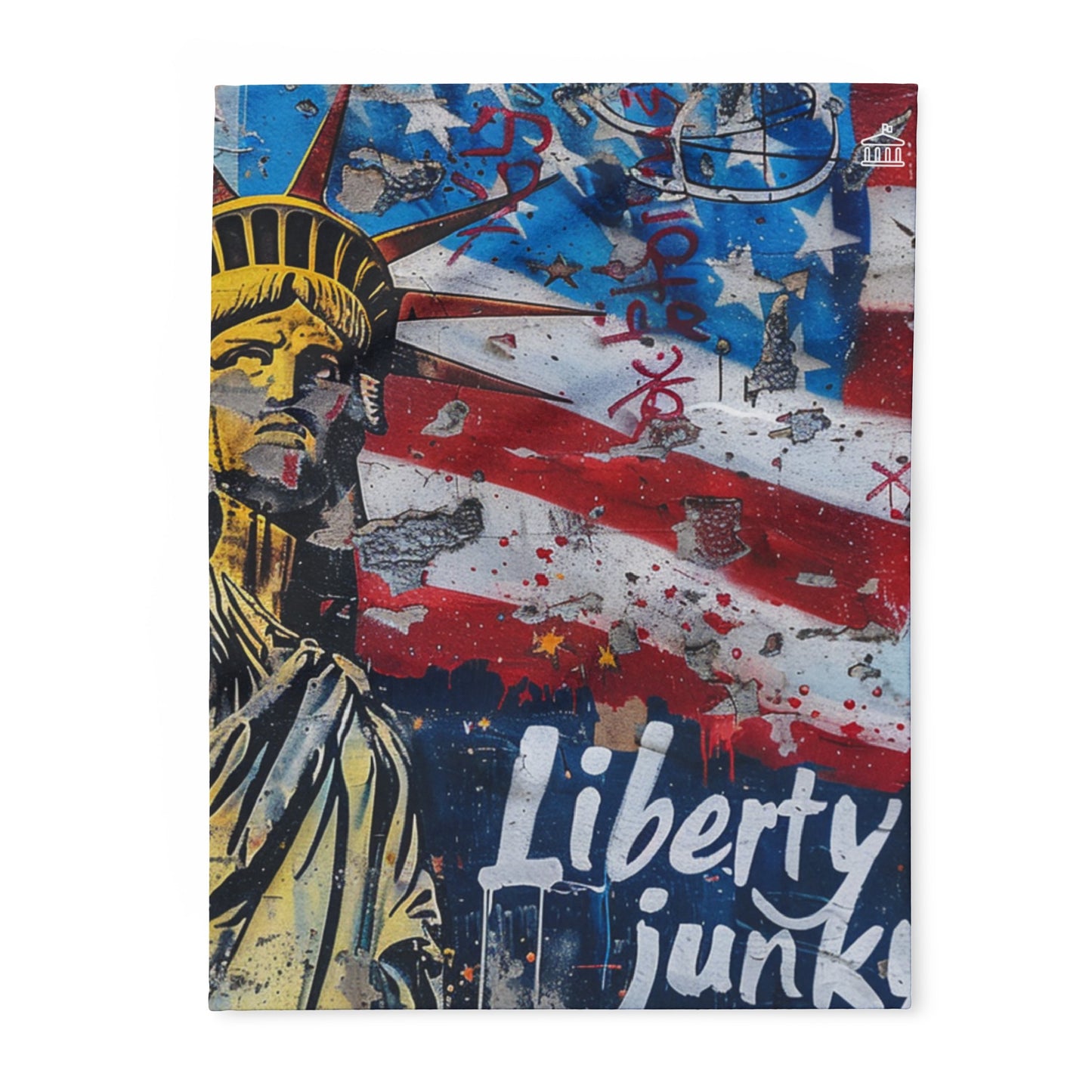 Statue of Liberty  Flag Arctic Fleece Blanket