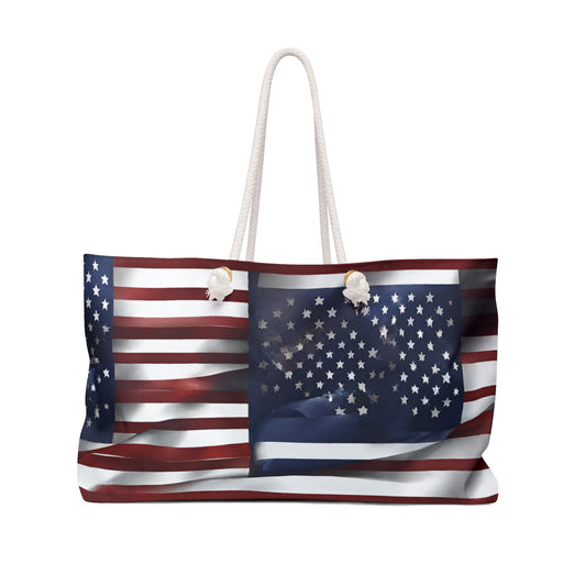 American Flag Weekender Bag