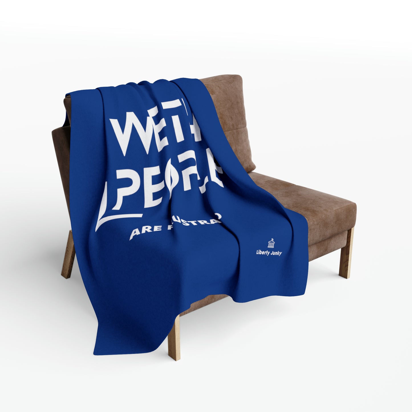 We The People are Frustrated Arctic Fleece Blanket Blue