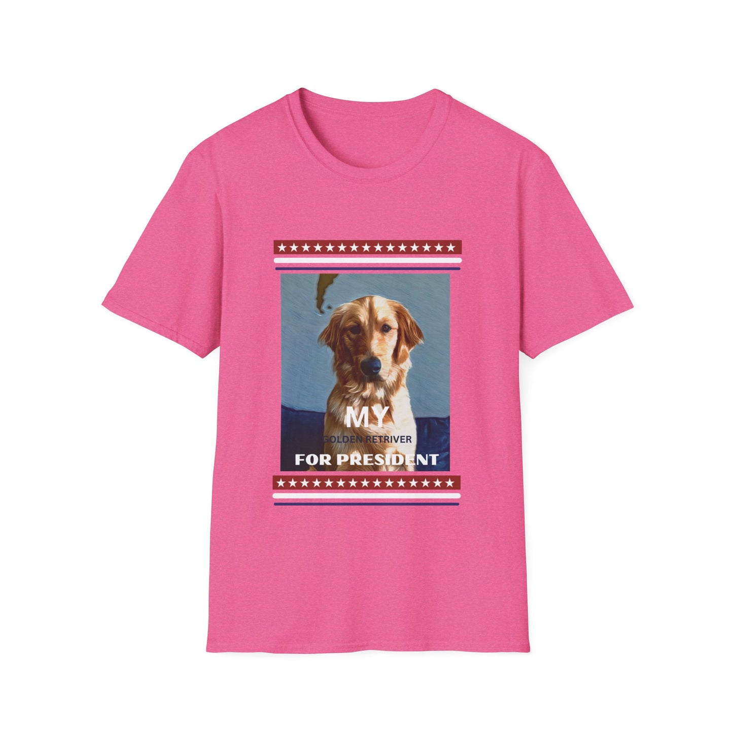 Golden Retriever for President Unisex Softstyle T-Shirt - Puppy Party