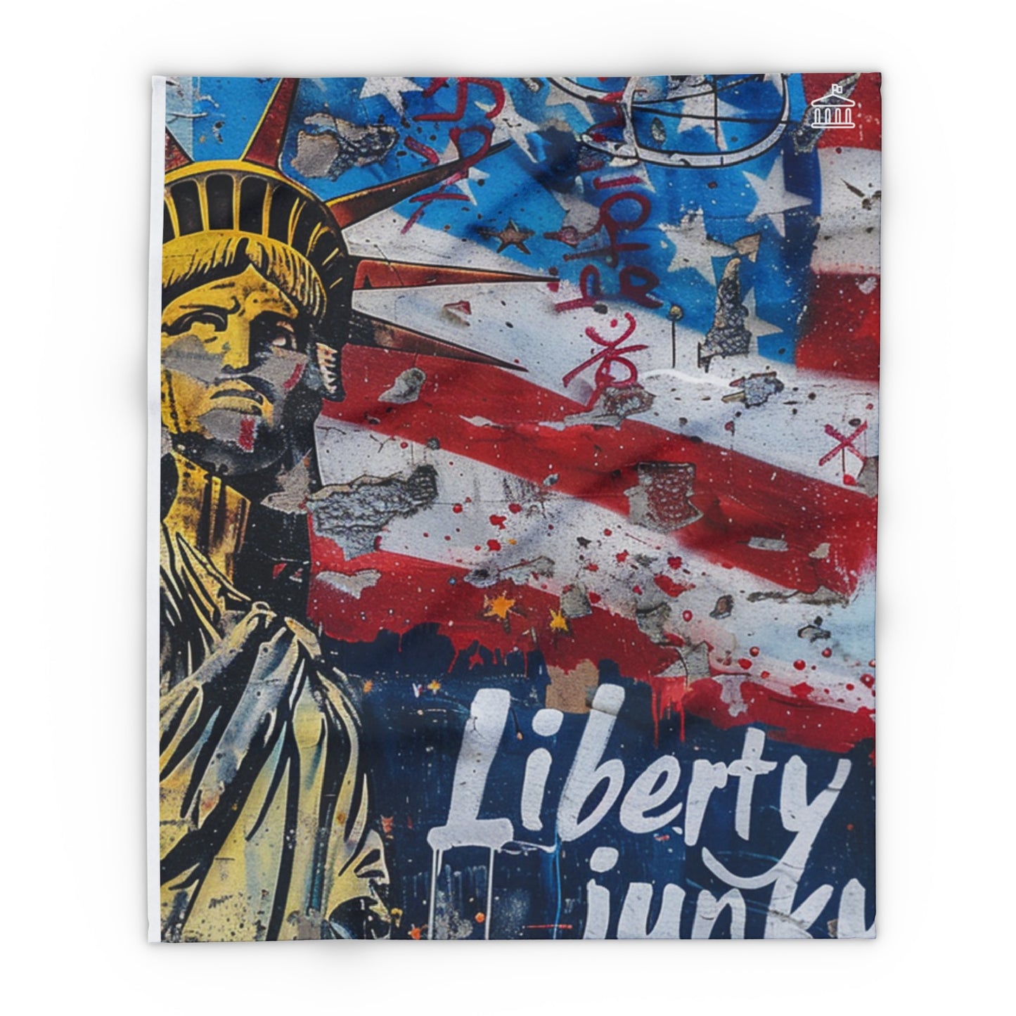 Statue of Liberty  Flag Arctic Fleece Blanket