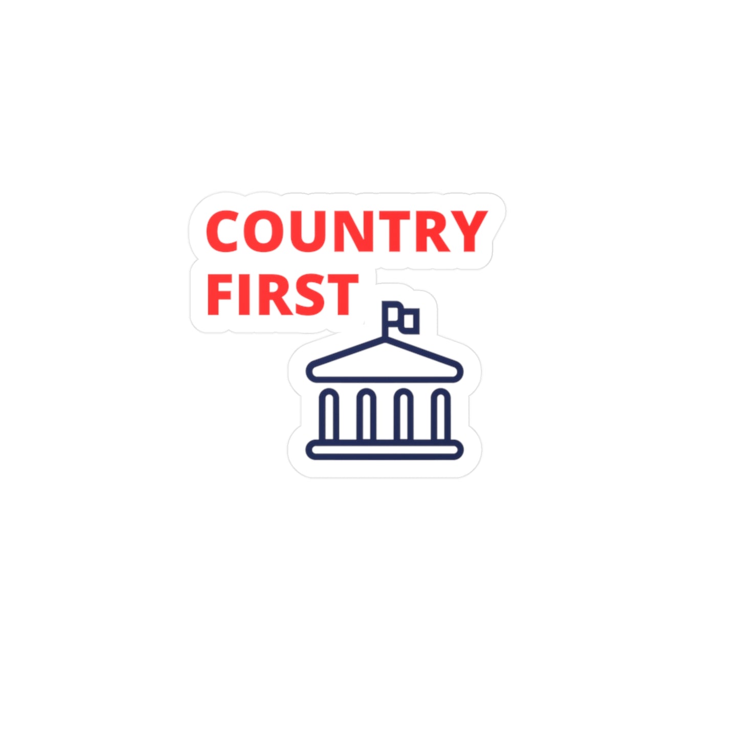 Country First Kiss-Cut Vinyl Decals