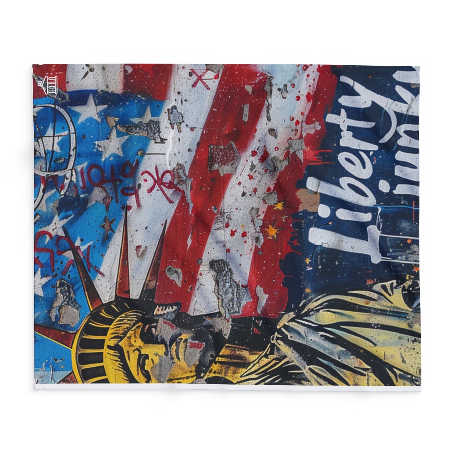 Statue of Liberty  Flag Arctic Fleece Blanket