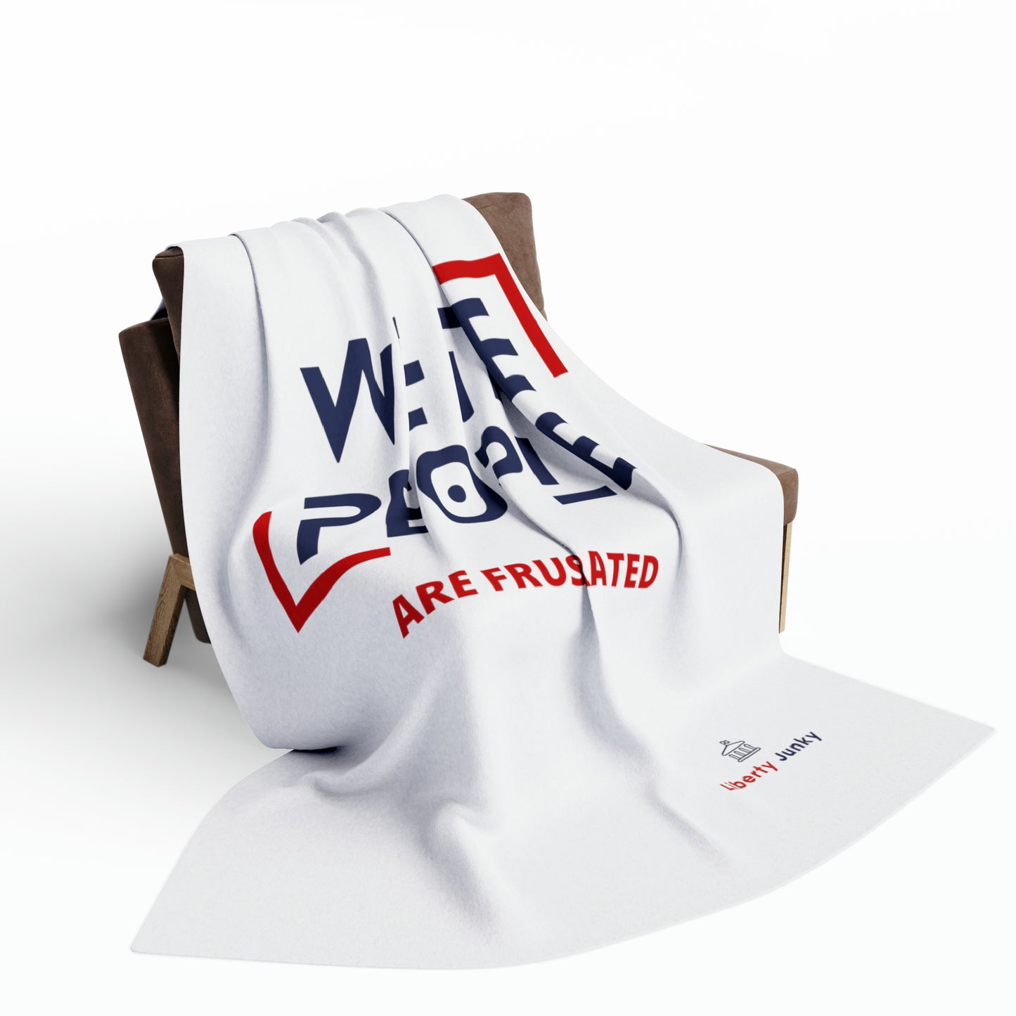 We The People are Frustrated Arctic Fleece Blanket White