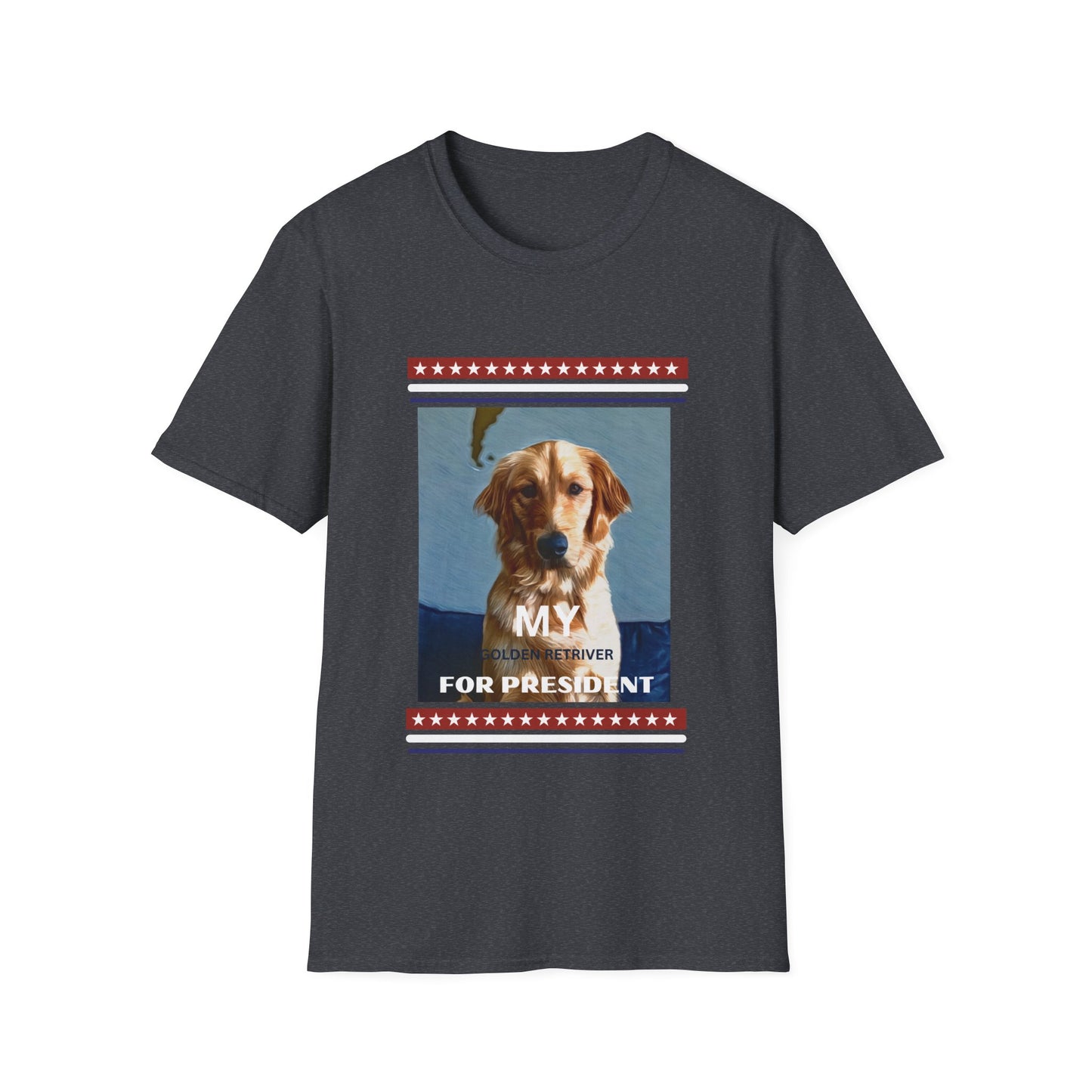 Golden Retriever for President Unisex Softstyle T-Shirt - Puppy Party