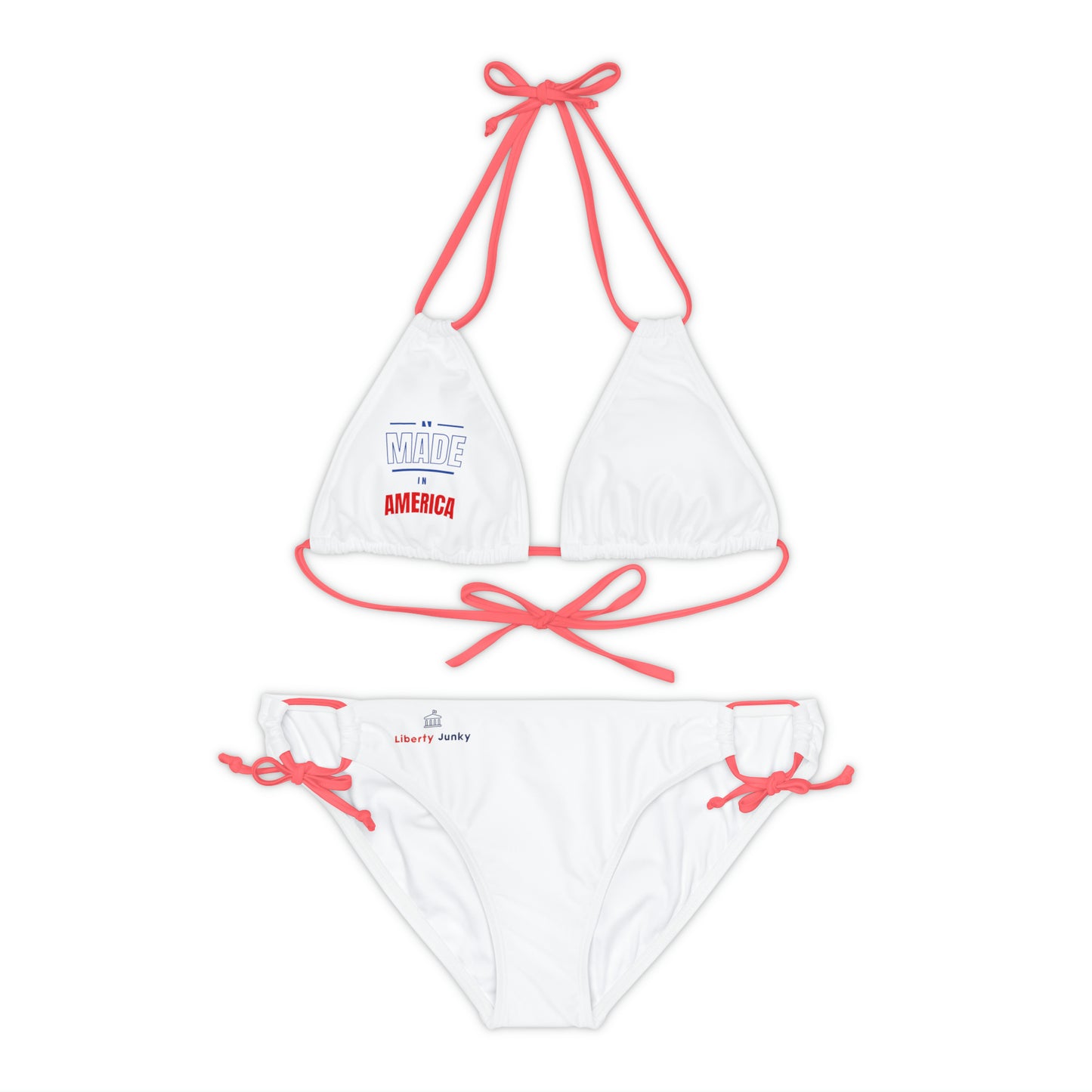 Made In America Strappy Bikini Set (AOP)