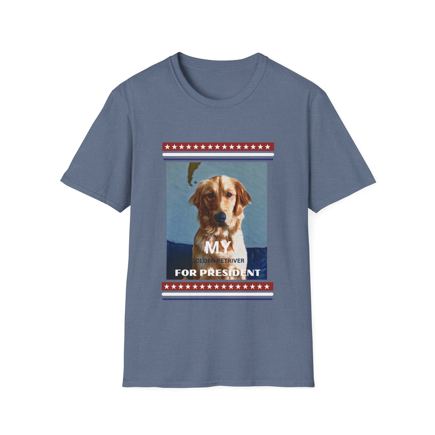 Golden Retriever for President Unisex Softstyle T-Shirt - Puppy Party