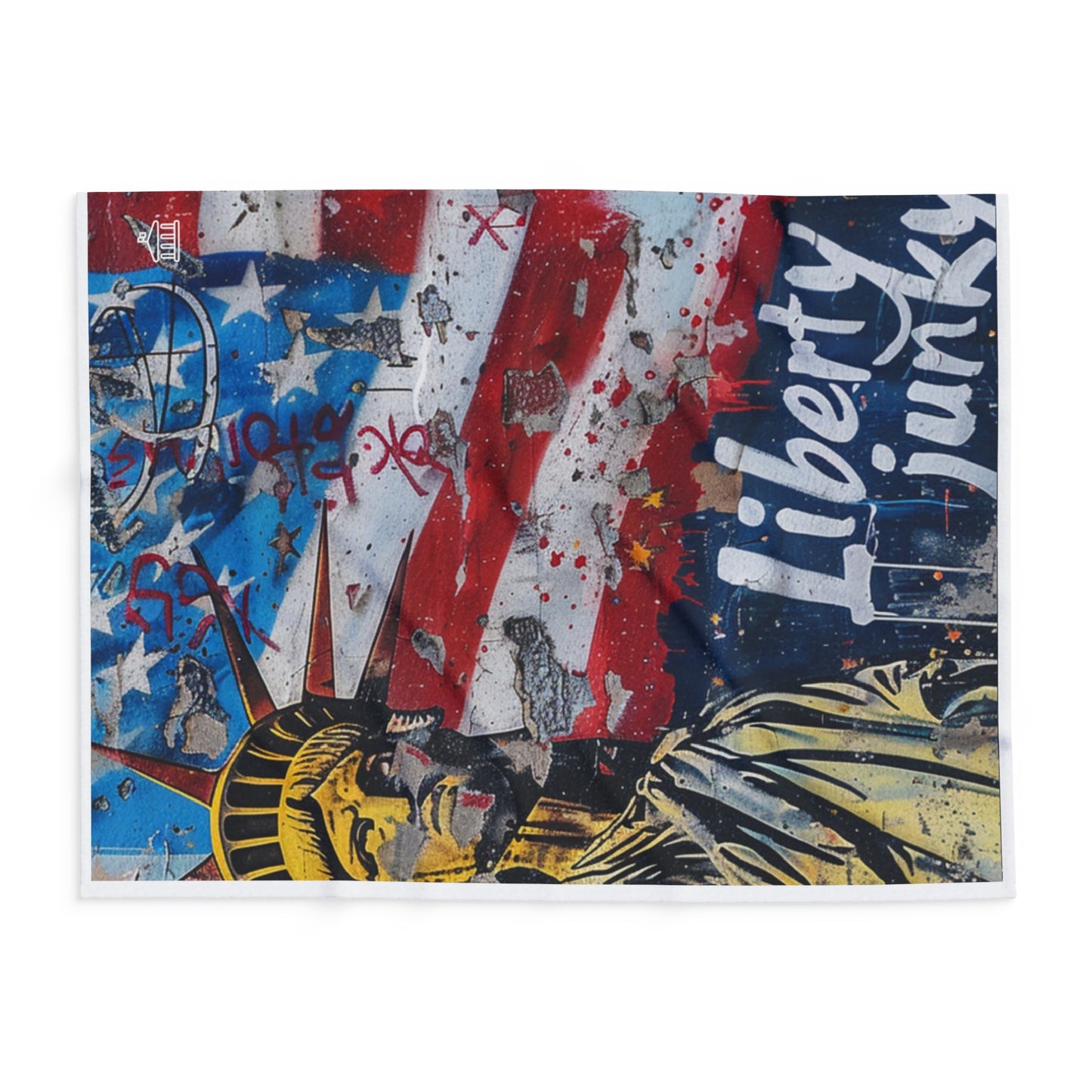 Statue of Liberty  Flag Arctic Fleece Blanket