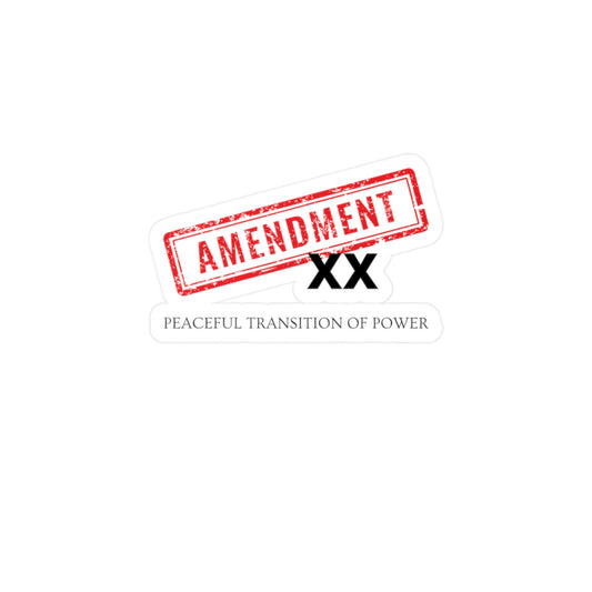 Amendment XX Kiss-Cut Vinyl Decals