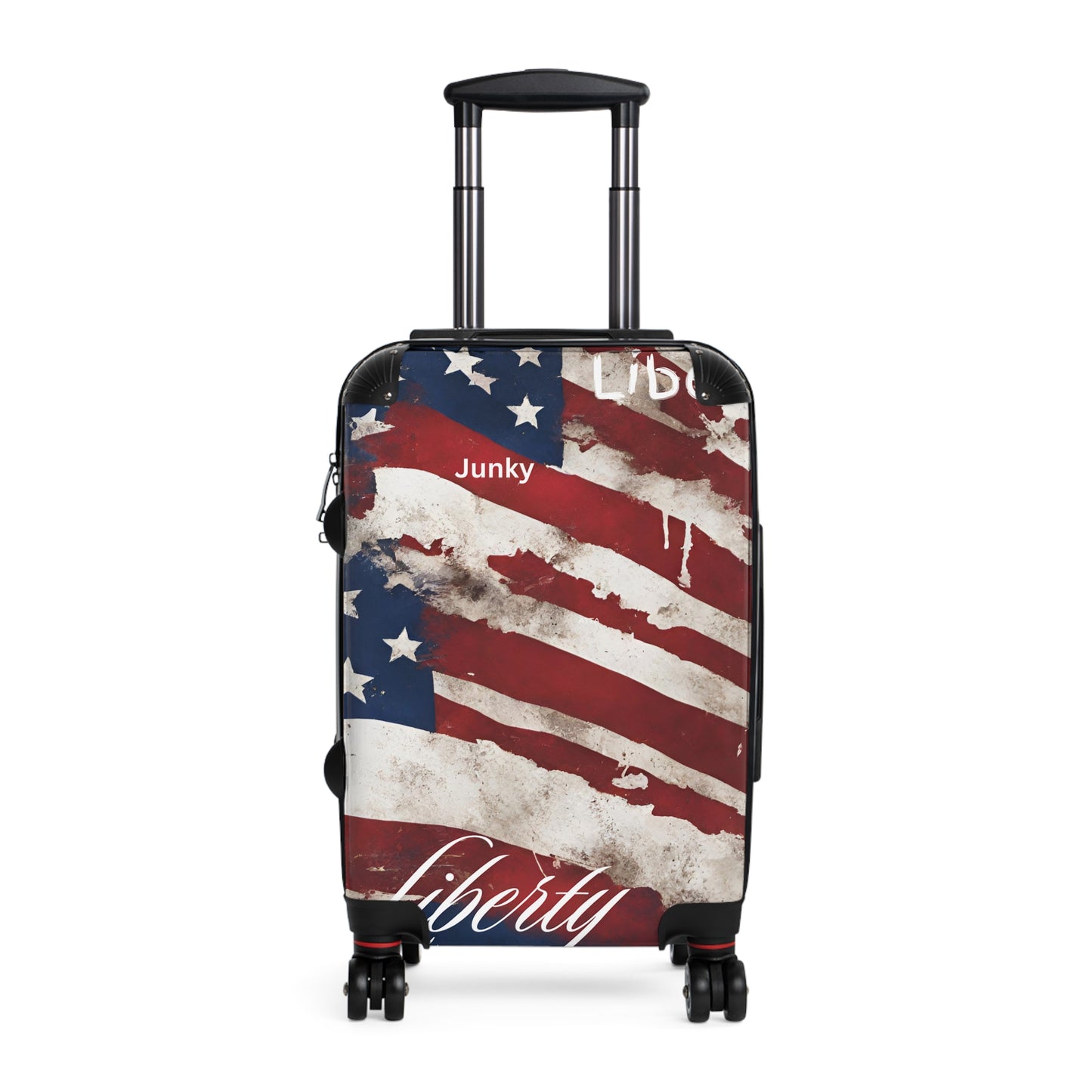 Tattered American Flag Suitcase