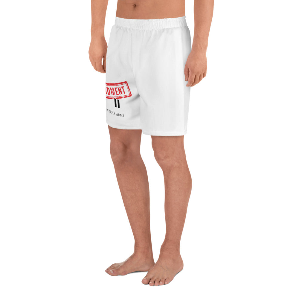 Amendment II Men's Recycled Athletic Shorts White