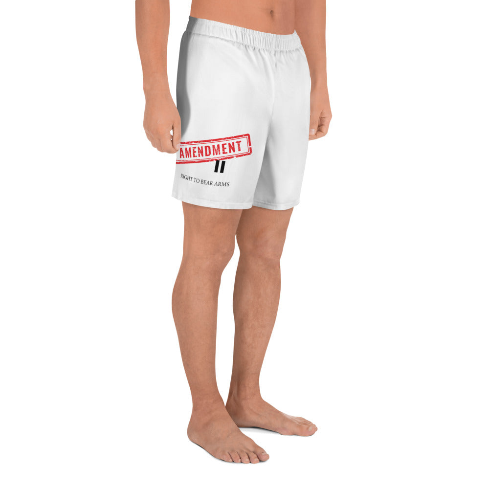 Amendment II Men's Recycled Athletic Shorts White