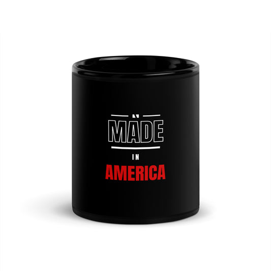 Made In America Black Glossy Mug