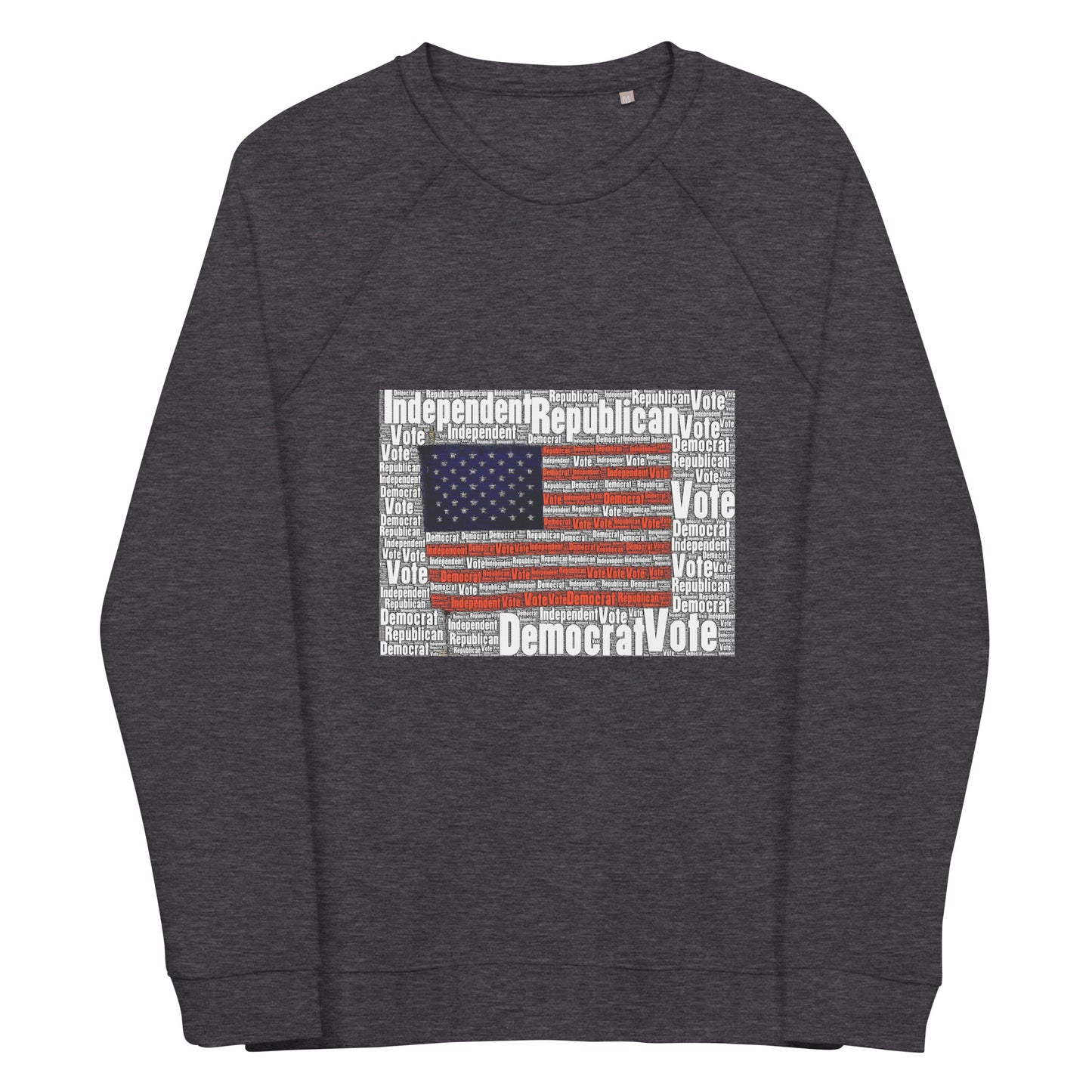 Unisex Political Flag Organic raglan sweatshirt