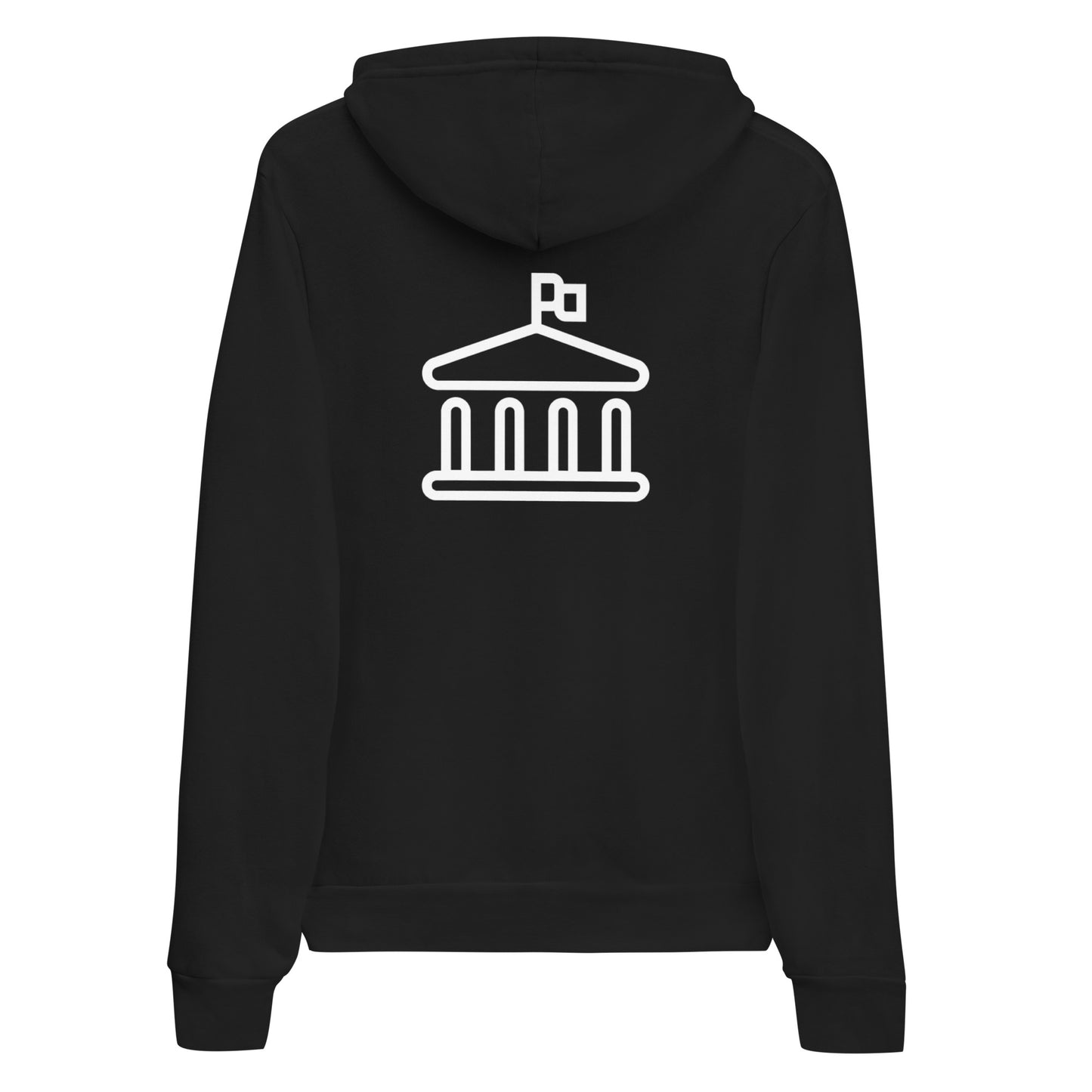 Liberty Unisex Blk/Blue Hoodie - White Logo