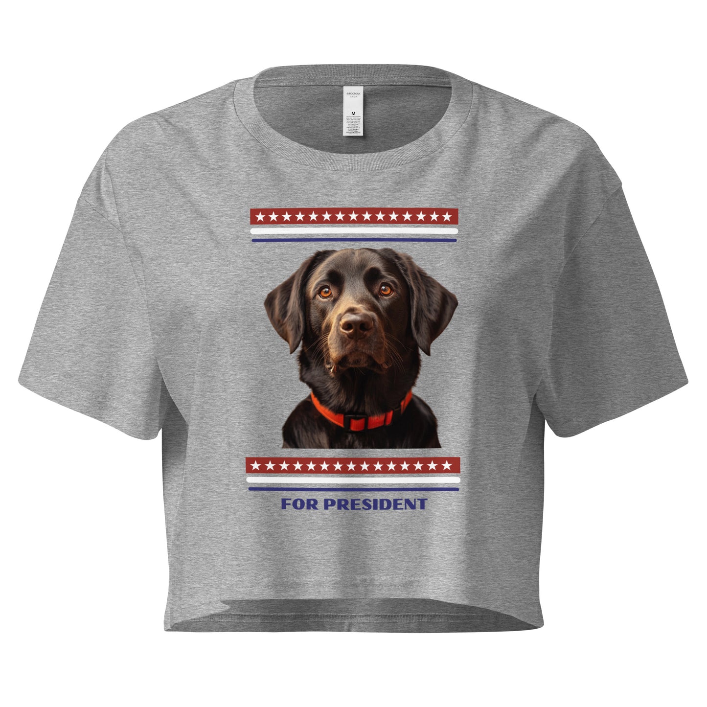 Black Labrador Retriever For President Women’s crop top