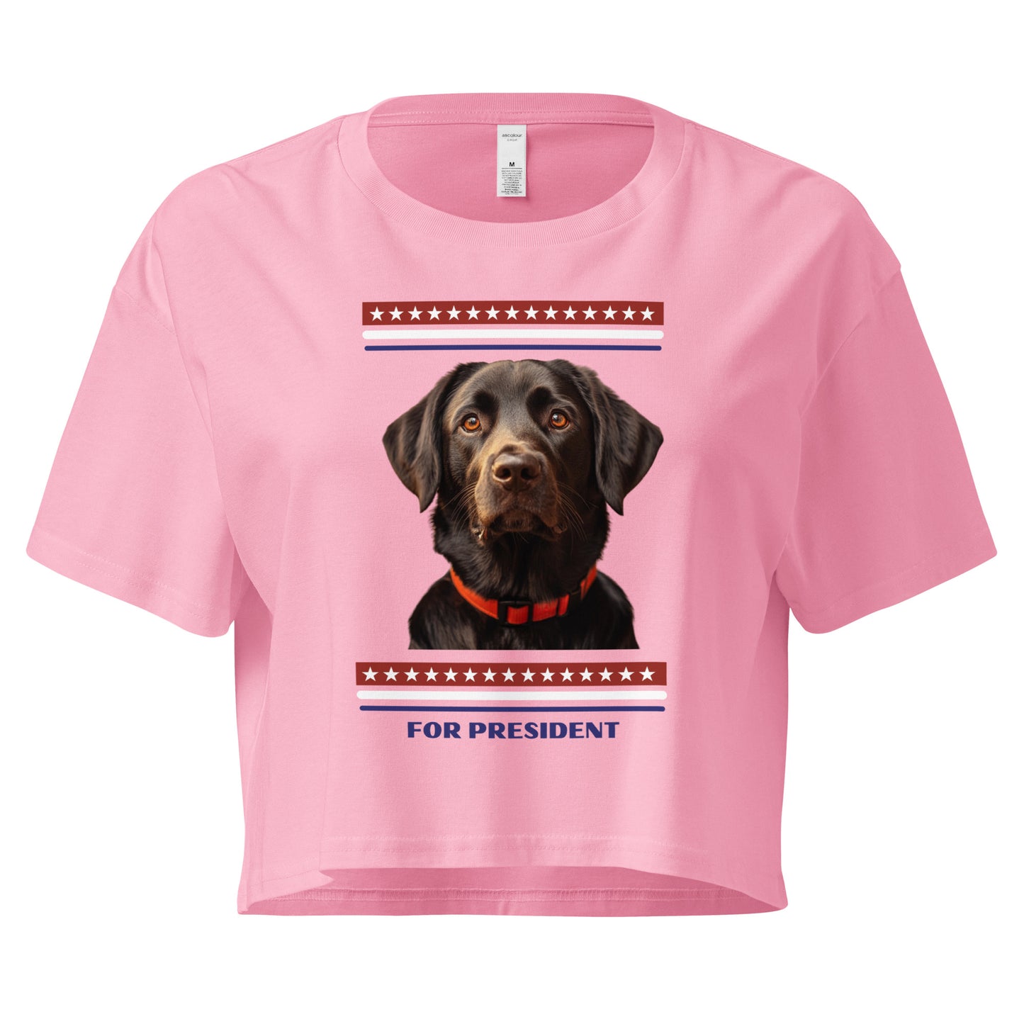 Black Labrador Retriever For President Women’s crop top