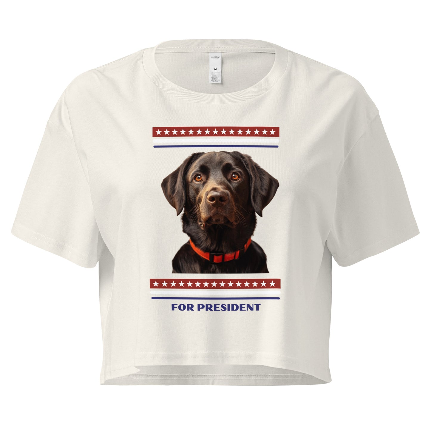 Black Labrador Retriever For President Women’s crop top