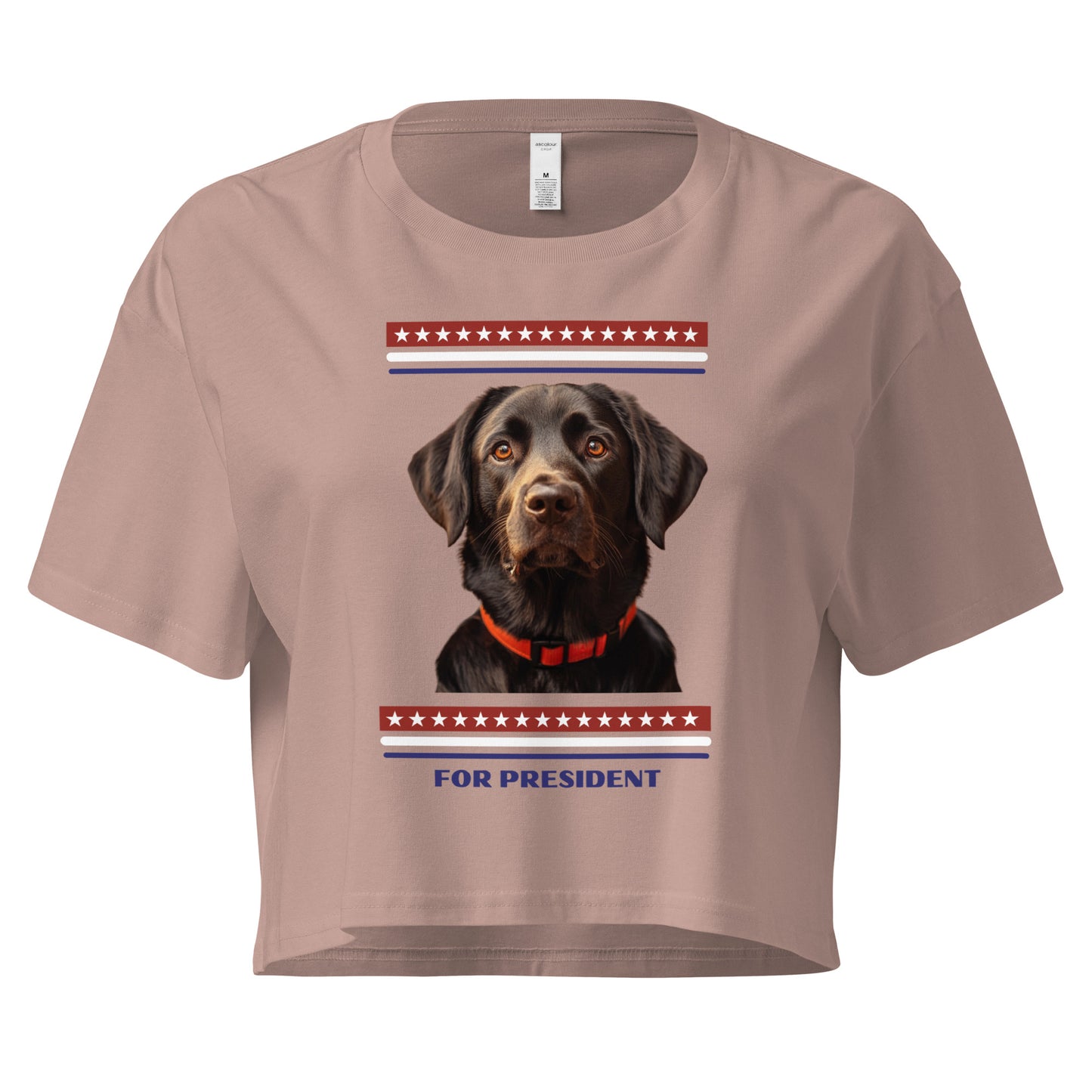 Black Labrador Retriever For President Women’s crop top