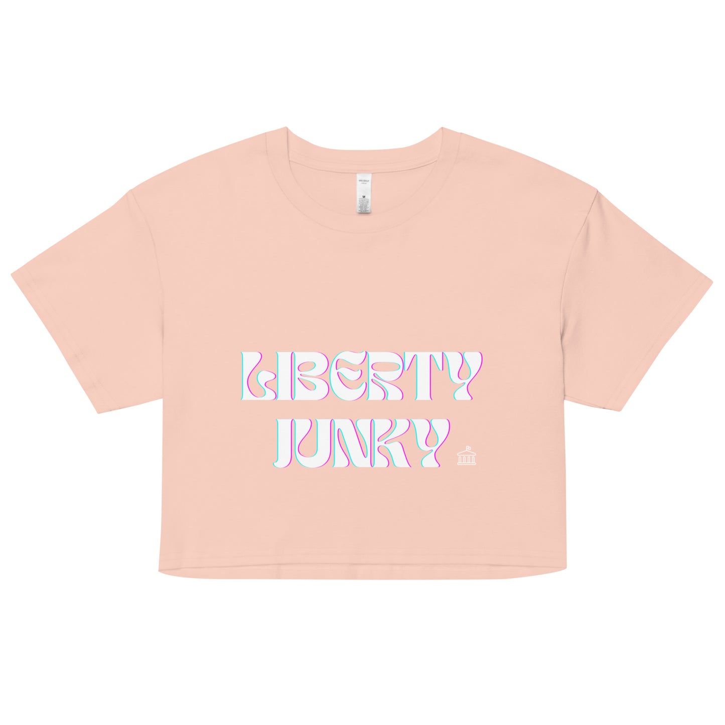 Liberty Junky -White Logo Women’s crop top