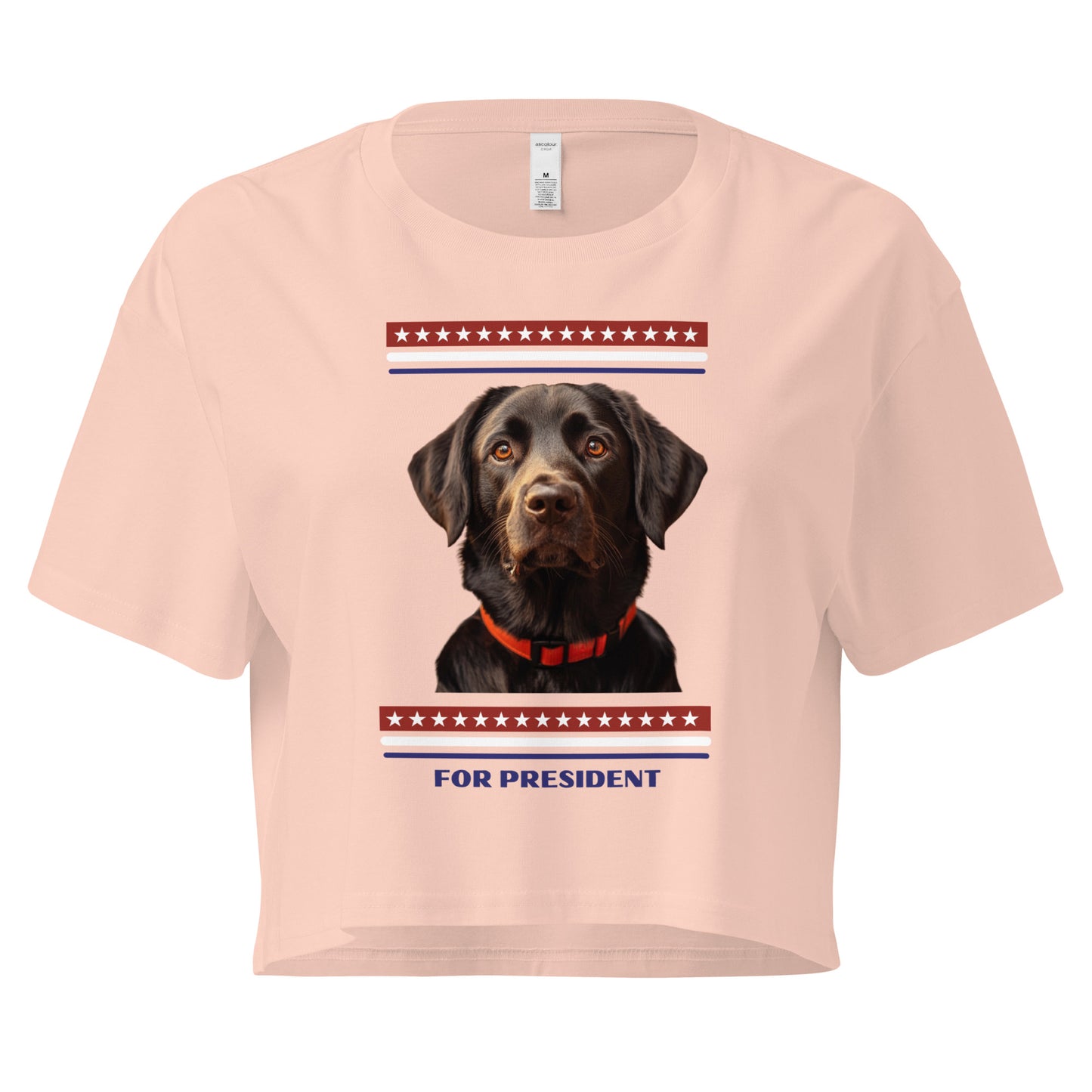 Black Labrador Retriever For President Women’s crop top