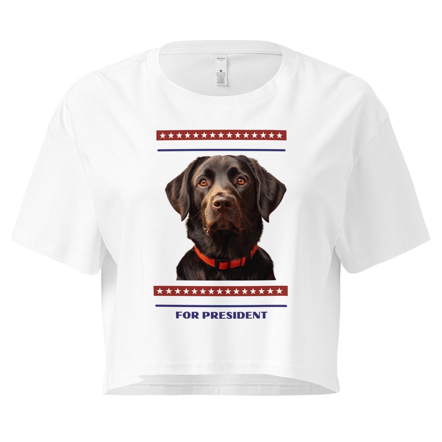 Black Labrador Retriever For President Women’s crop top