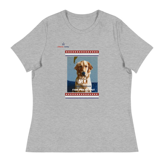 Golden Retriever for President Women's Relaxed T-Shirt - Puppy Party