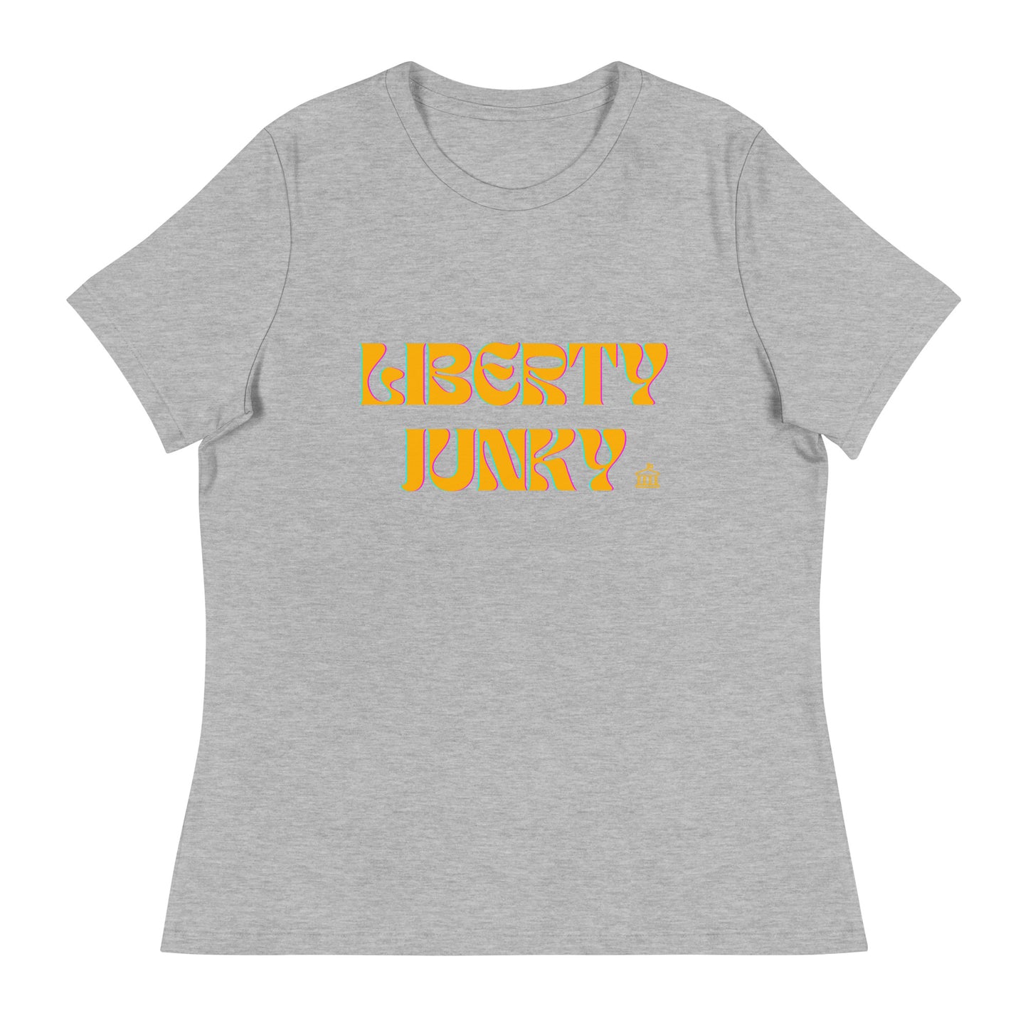 Liberty Junky - Yellow Logo Women's Relaxed T-Shirt