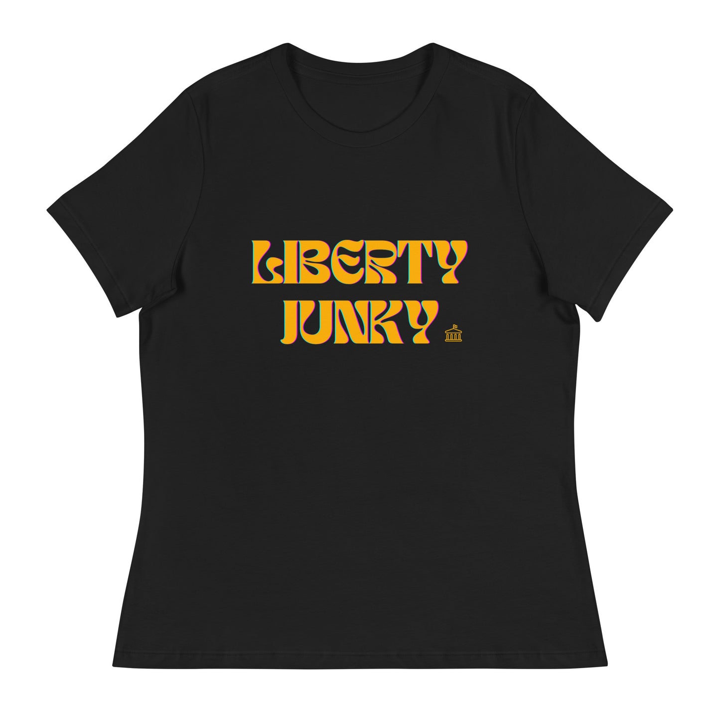 Liberty Junky - Yellow Logo Women's Relaxed T-Shirt