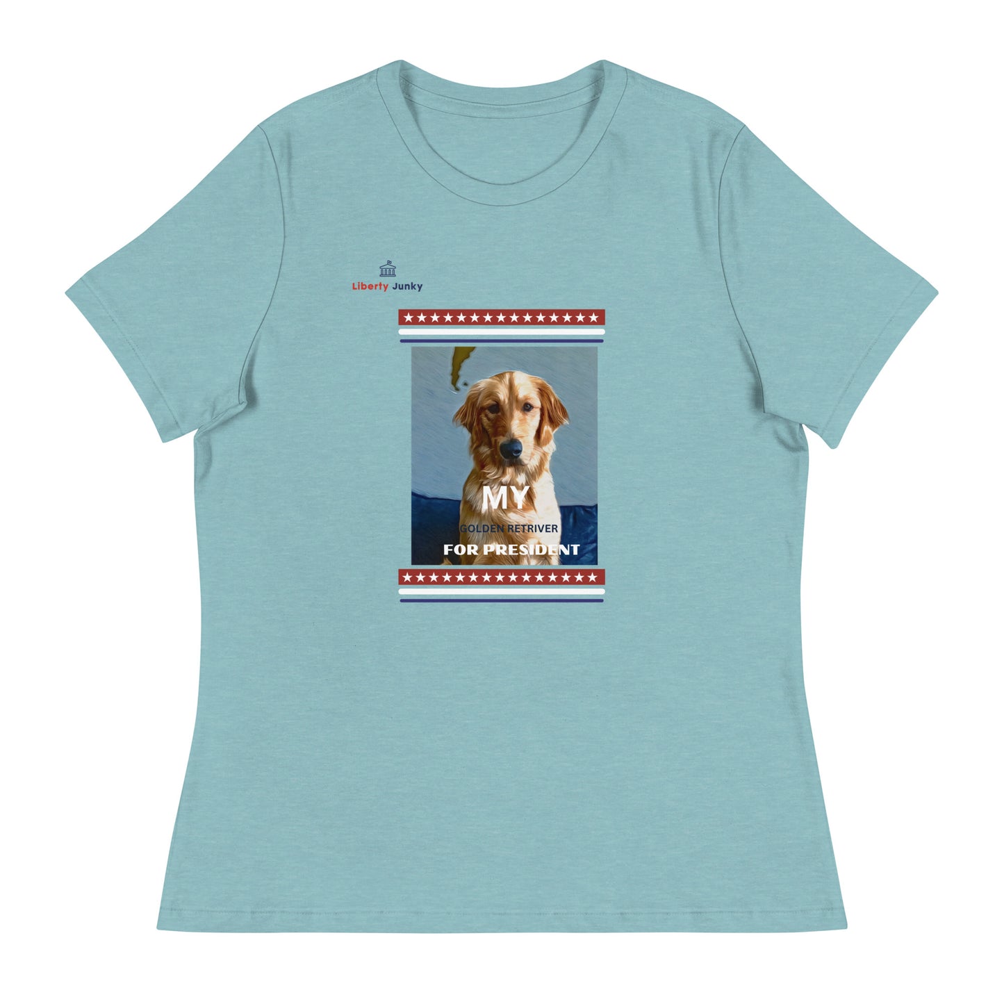 Golden Retriever for President Women's Relaxed T-Shirt - Puppy Party