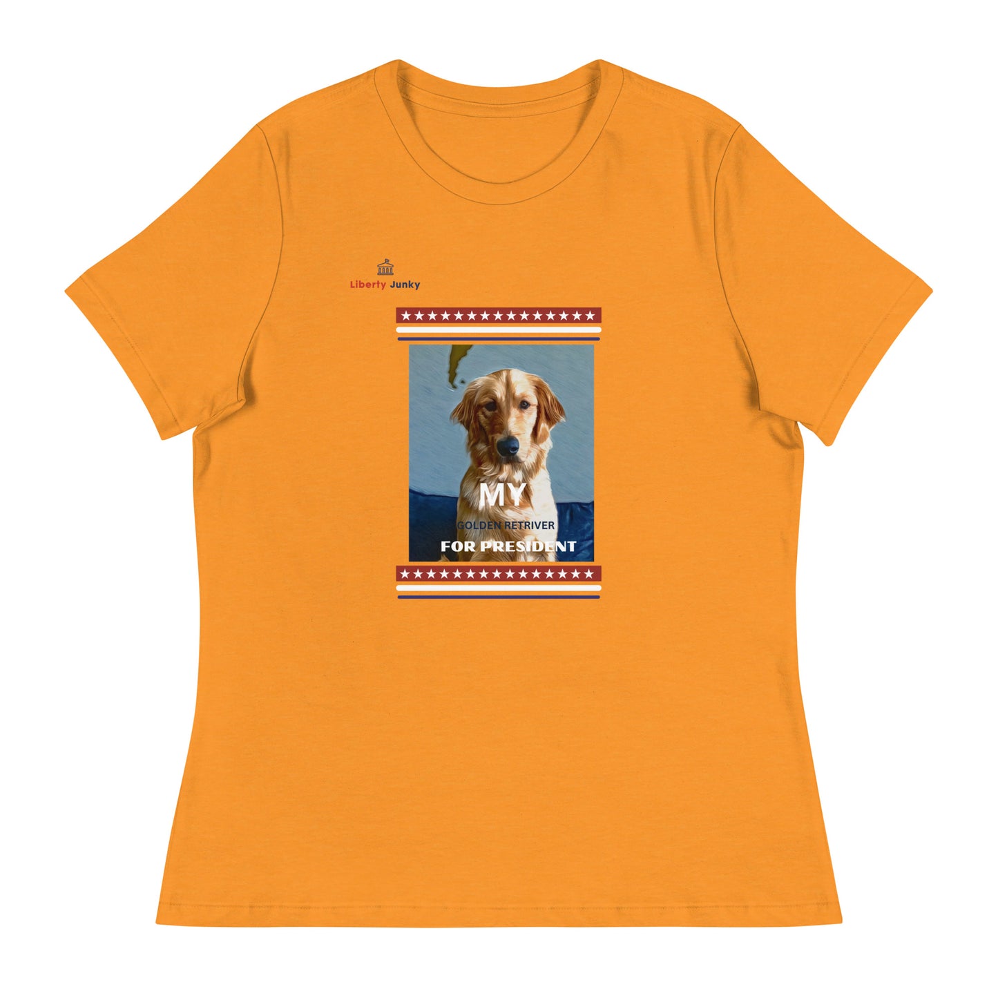 Golden Retriever for President Women's Relaxed T-Shirt - Puppy Party