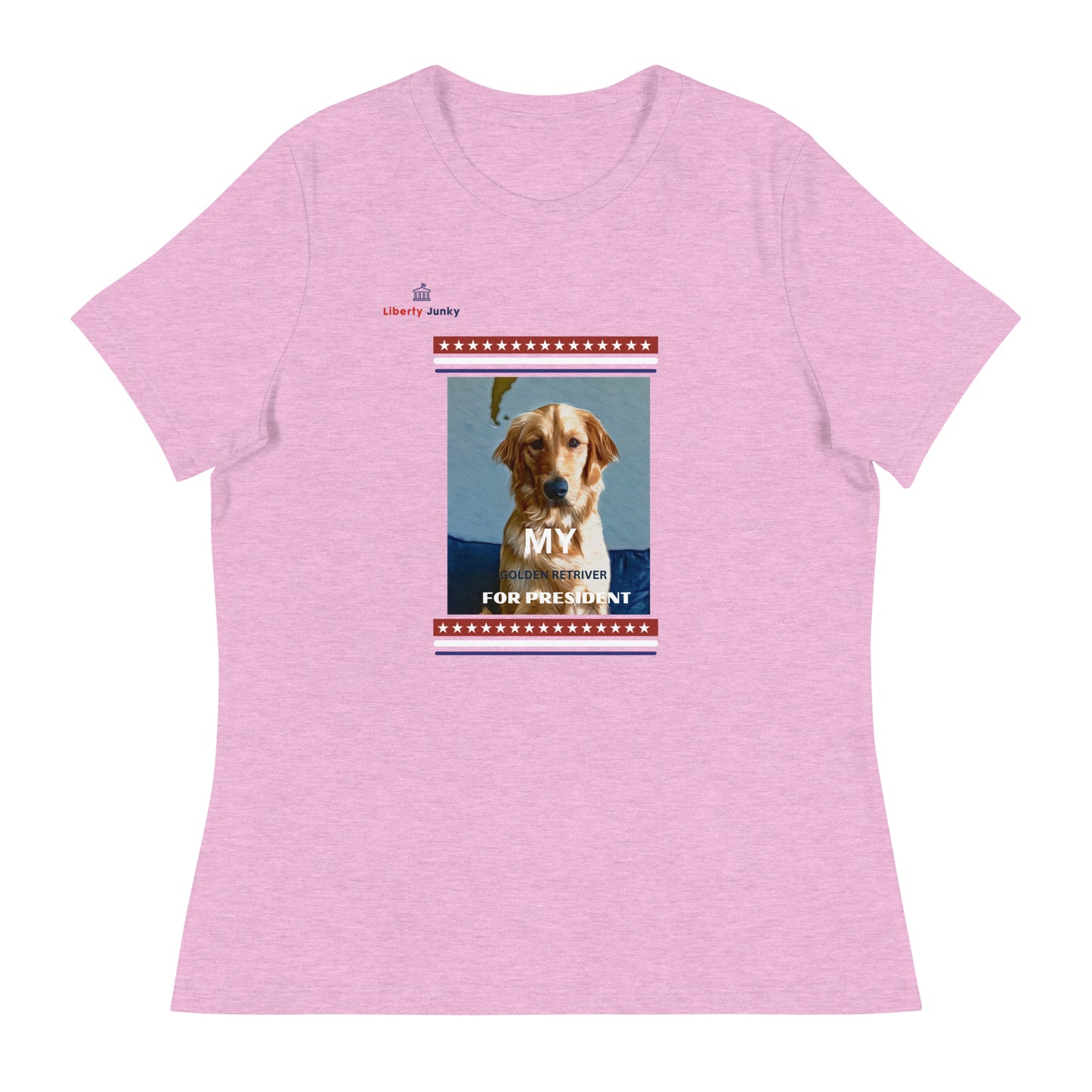 Golden Retriever for President Women's Relaxed T-Shirt - Puppy Party