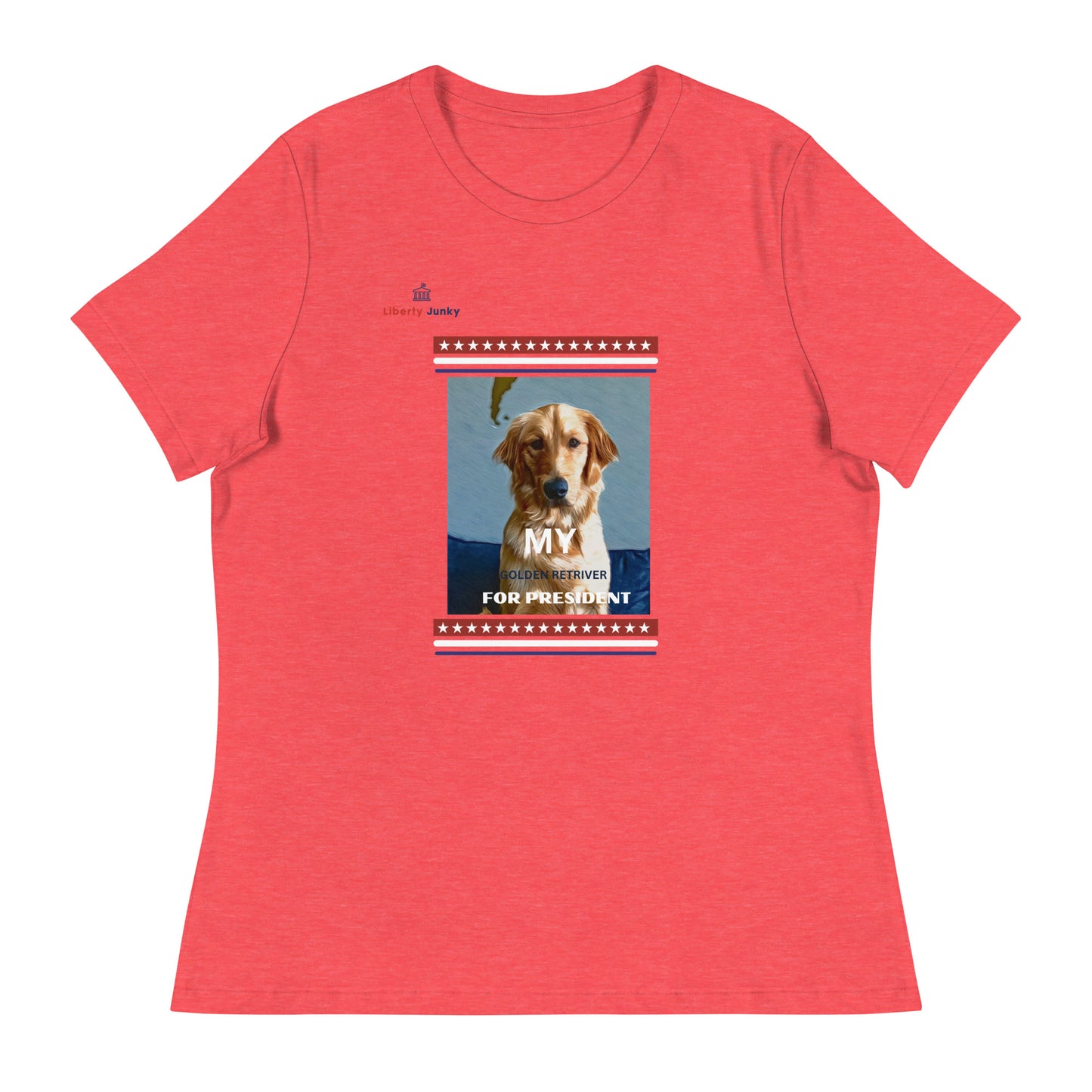 Golden Retriever for President Women's Relaxed T-Shirt - Puppy Party