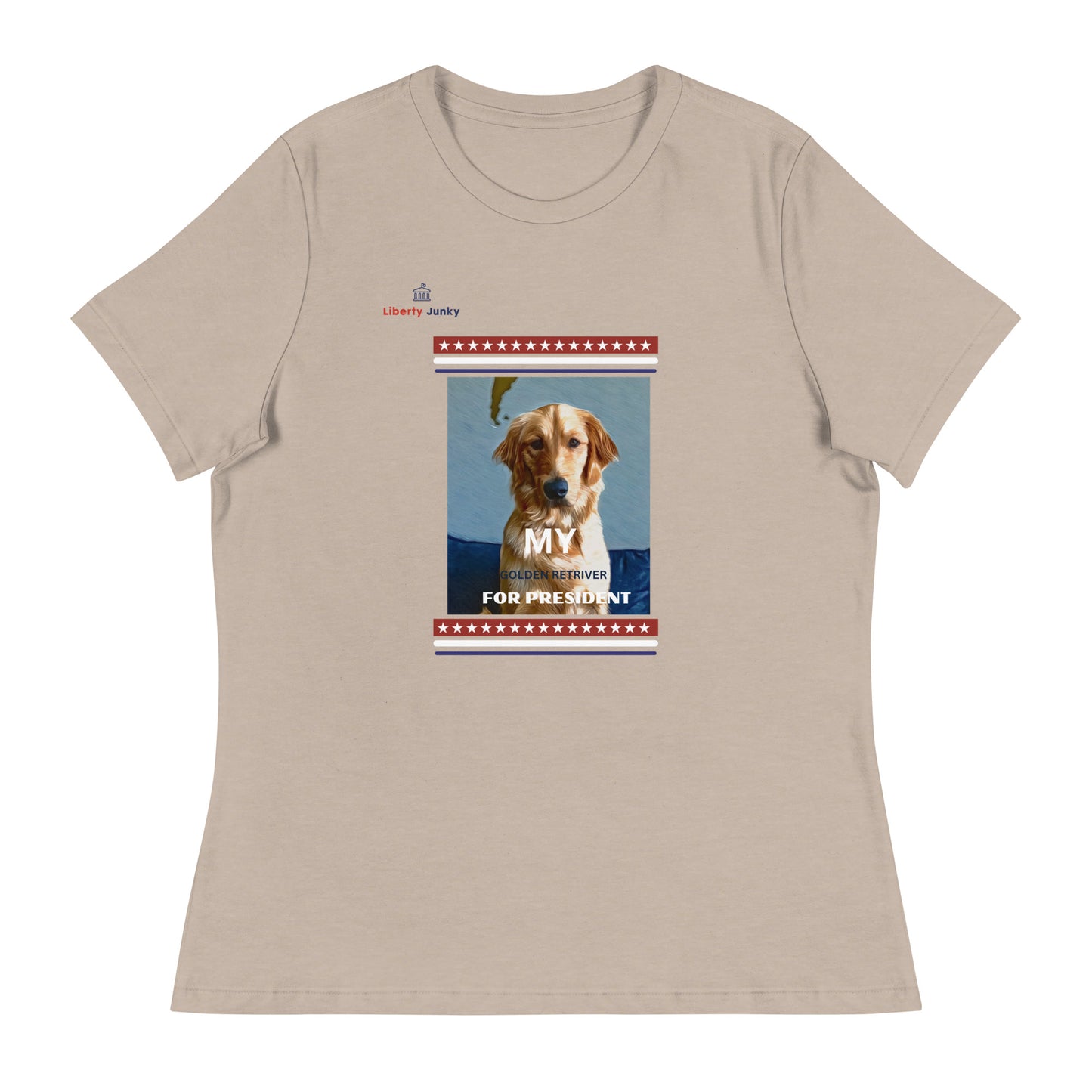 Golden Retriever for President Women's Relaxed T-Shirt - Puppy Party