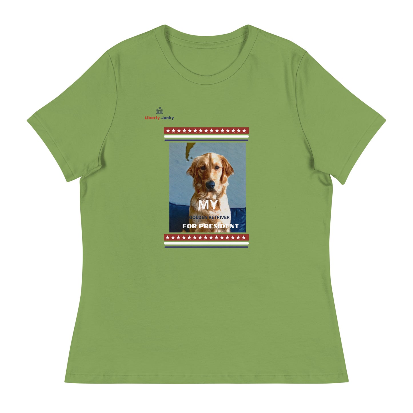 Golden Retriever for President Women's Relaxed T-Shirt - Puppy Party