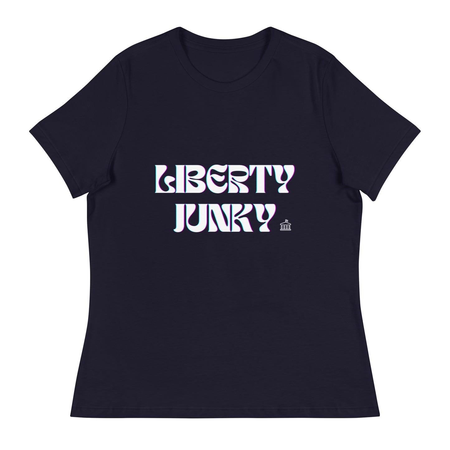 Liberty Junky - White Logo Women's Relaxed T-Shirt