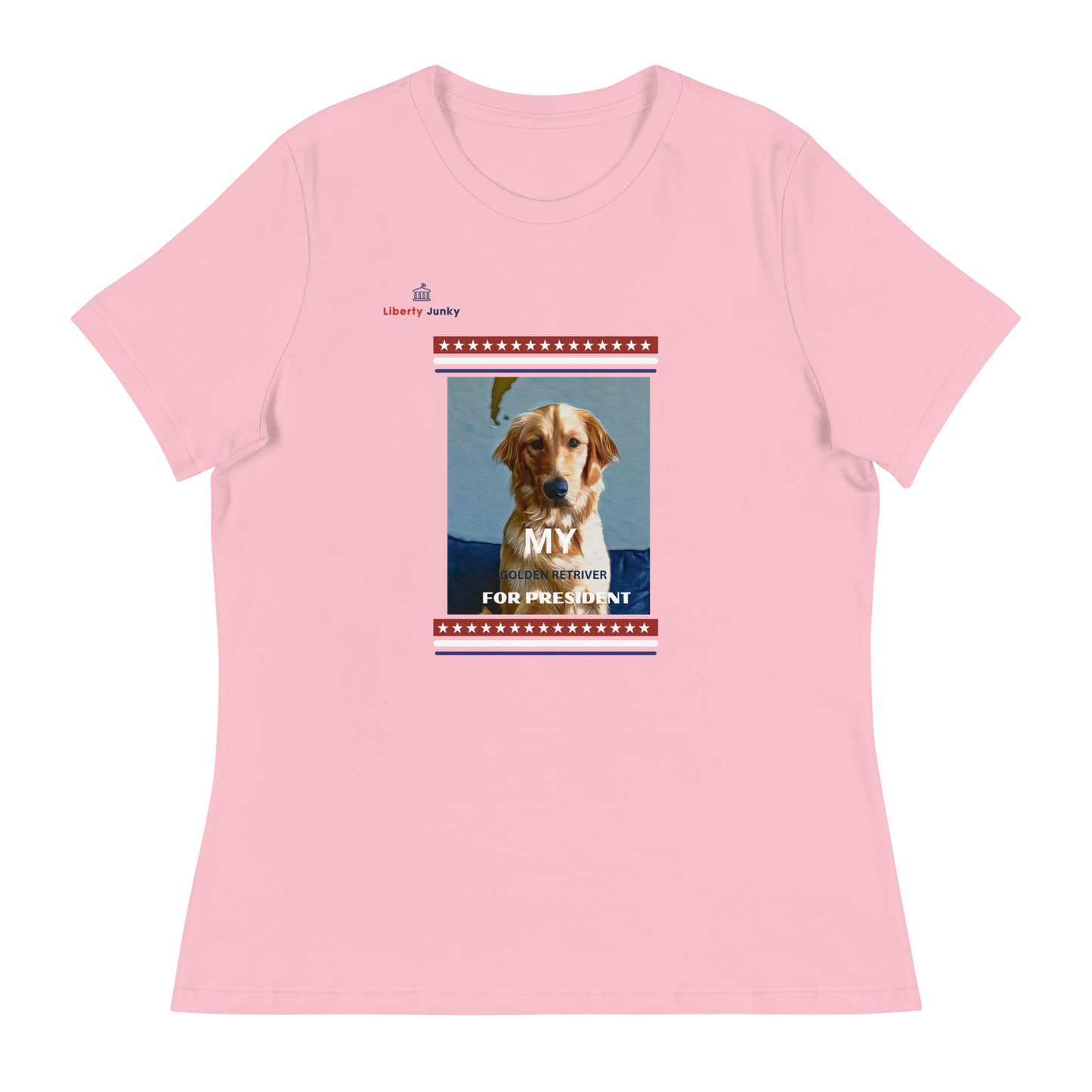 Golden Retriever for President Women's Relaxed T-Shirt - Puppy Party