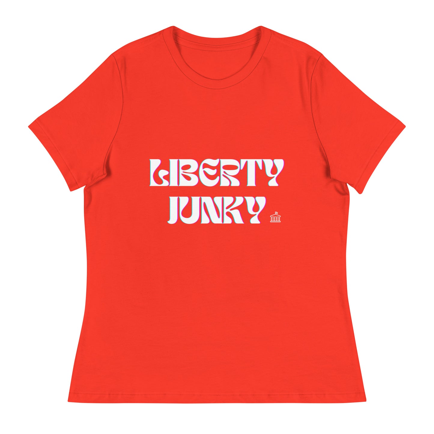 Liberty Junky - White Logo Women's Relaxed T-Shirt