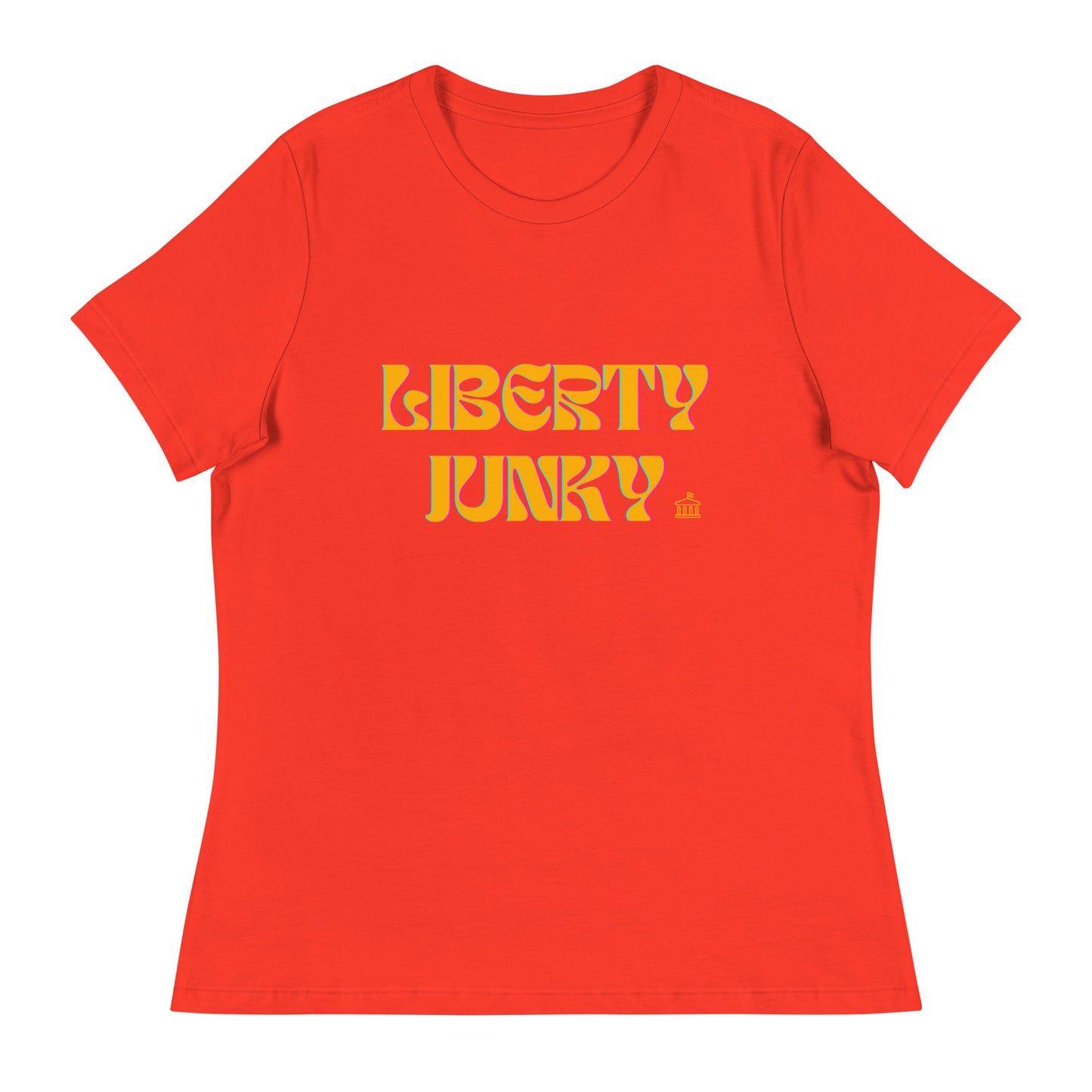 Liberty Junky - Yellow Logo Women's Relaxed T-Shirt